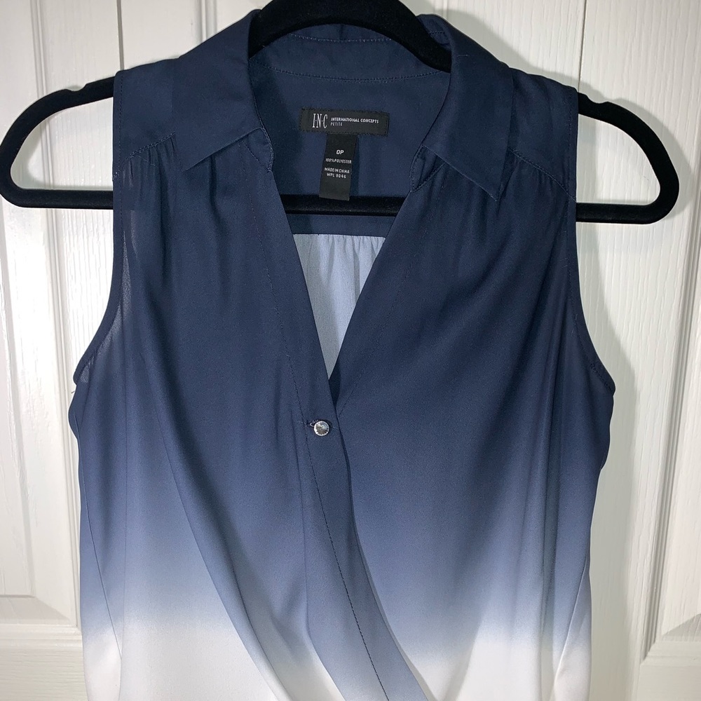 Ombré blouse top//